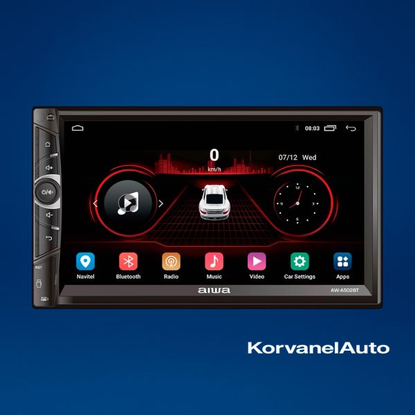 Radio Aiwa AW-A502BT – Pantalla 7” Táctil, Android, CarPlay Inalámbrico y 2 GB RAM