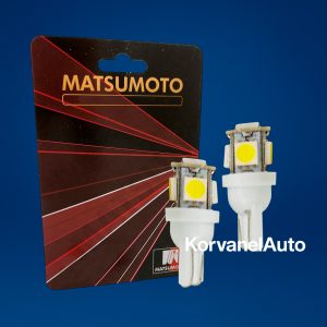 Ampolleta LED T10 Multifuncional Matsumoto – 5W, 12V, Luz Blanca para Autos