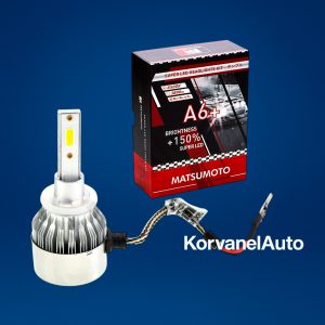Kit Ampolletas LED 880 7600Lm A6+ Matsumoto – 25W, 12V, con Ventilador, Luz Blanca