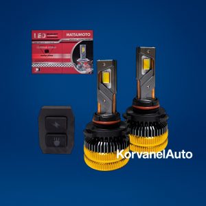 Ampolletas Super LED 9005 Bicolor – 18.000Lm, 240W, Luz Blanca y Amarilla con Disipador y Turbo