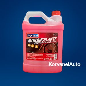 Anticongelante Rojo Aguacol -6° 4 Litros – Protección Anticorrosiva y Antisarro, para Autos, Camiones y Buses