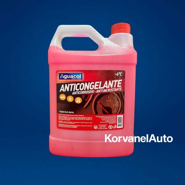 Anticongelante Rojo Aguacol -6° 4 Litros – Protección Anticorrosiva y Antisarro, para Autos, Camiones y Buses