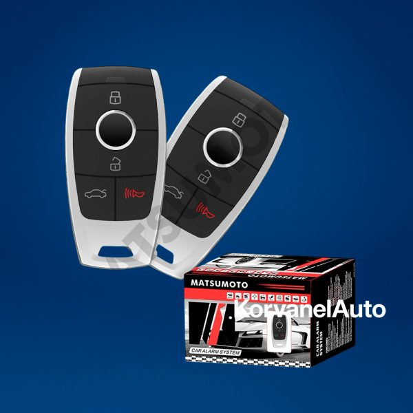 Alarma Matsumoto EG-05/E672 12V con Controles Tipo Mercedes-Benz y Código Variable