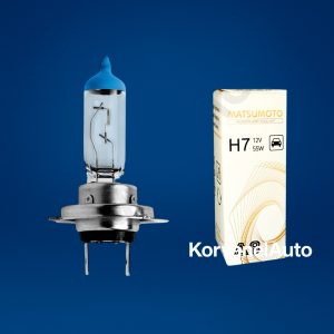 Ampolleta H7 Halógeno Matsumoto 120+ – 55W, 12V, Luz Blanca Mejorada