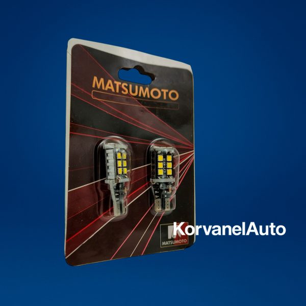 Ampolleta LED T15 Multifuncional Matsumoto – 5W, 12V, Luz Blanca para Autos