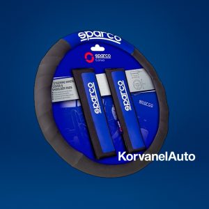 Cubre Volante + Almohadillas SPC1111KBL Negro/Azul | Ajuste Universal 37-38 cm