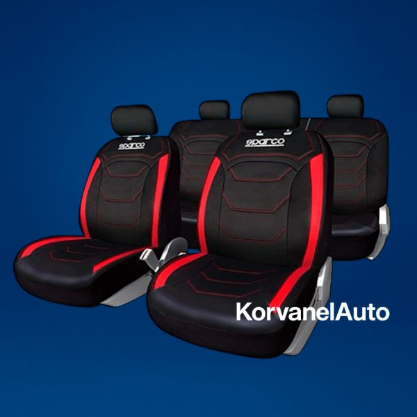Cubre Asientos Sparco SPS406RD Universales – Color Rojo y Negro