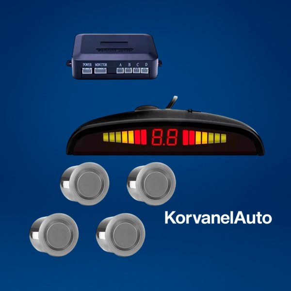Sensor de Retroceso Hawk 340HKPS070P – 4 Sensores Color Plata con Alerta Sonora