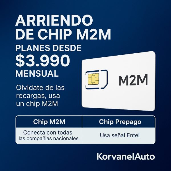 Arriendo de Chip M2M para GPS – Planes Mensual | KorvanelAuto