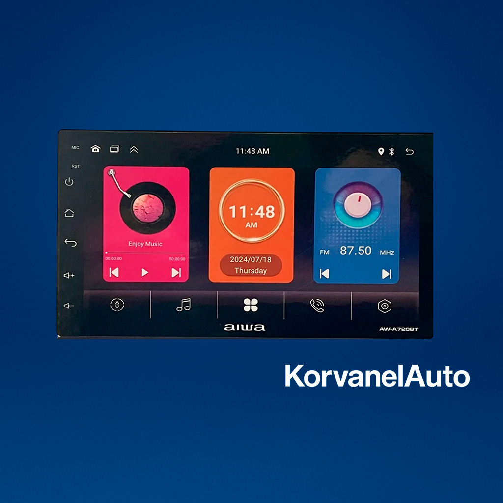 Radio Aiwa AW-A720BT 7” HD Android 11.0 | CarPlay & Android Auto Inalámbrico